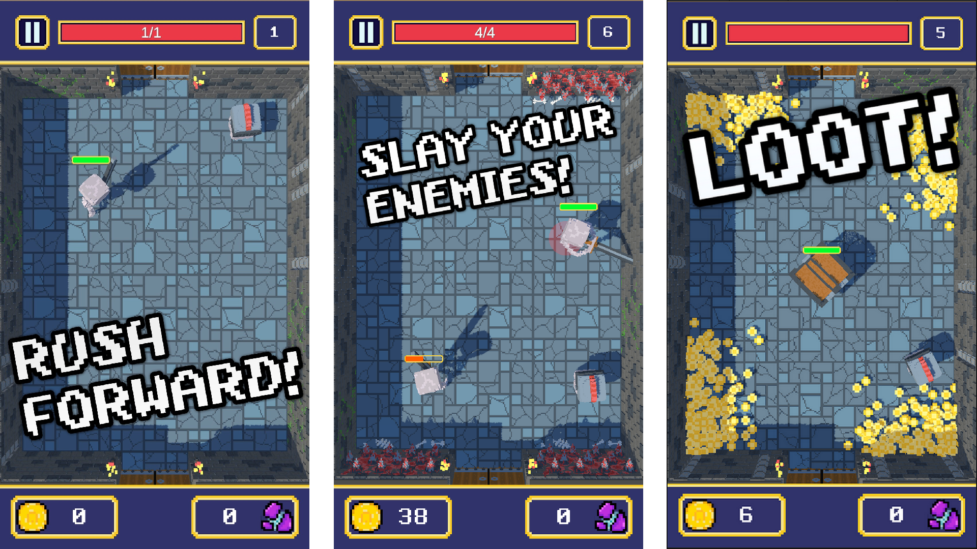 Slingshot Knight gameplay
