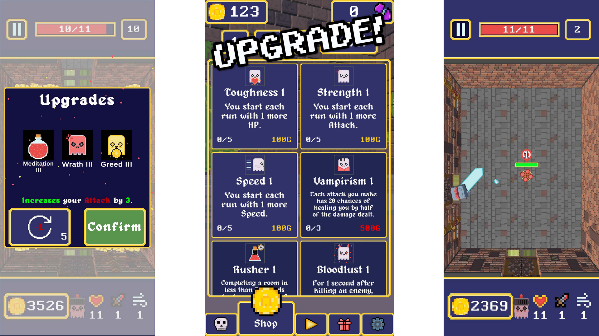Chest room and upgrades