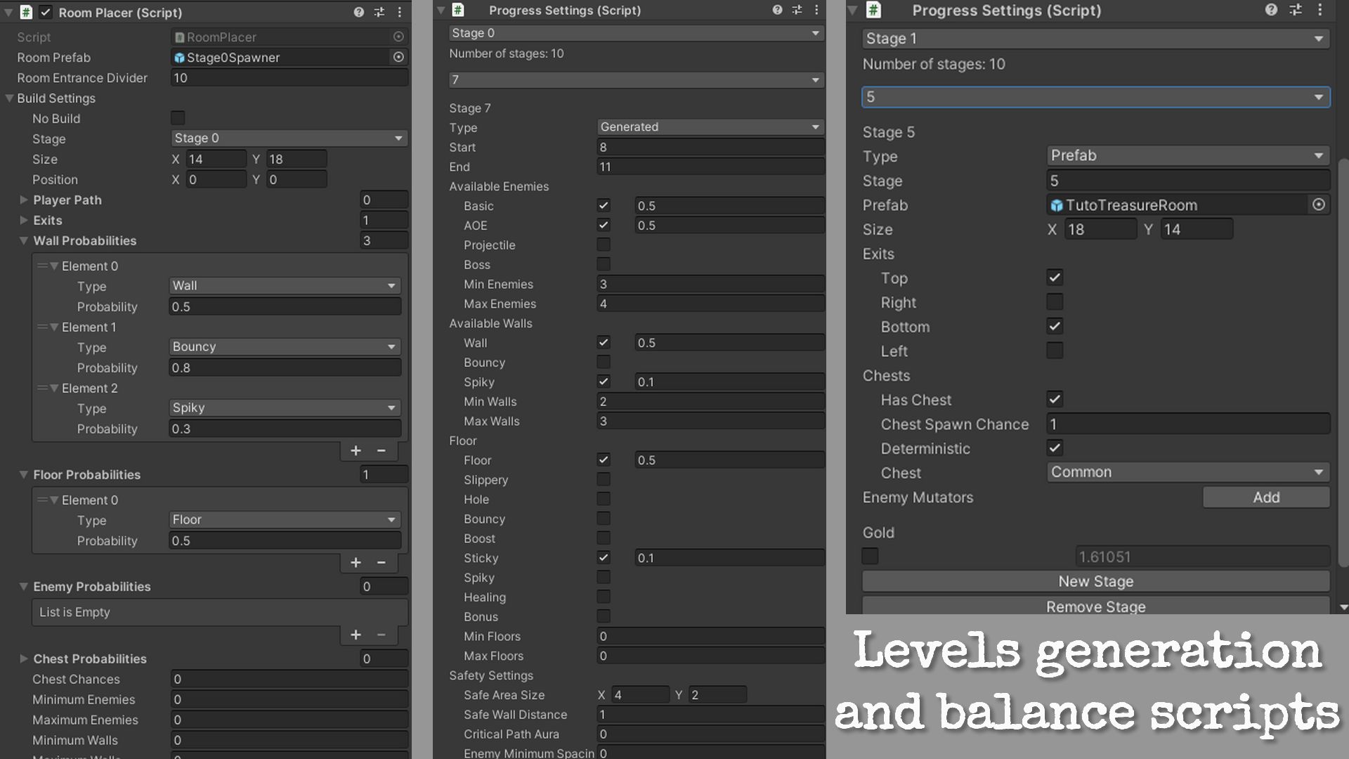 Level generation scripts